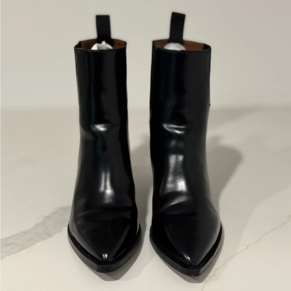 H & M Black Ankle Cowboy Boots - Picture 2 of 9